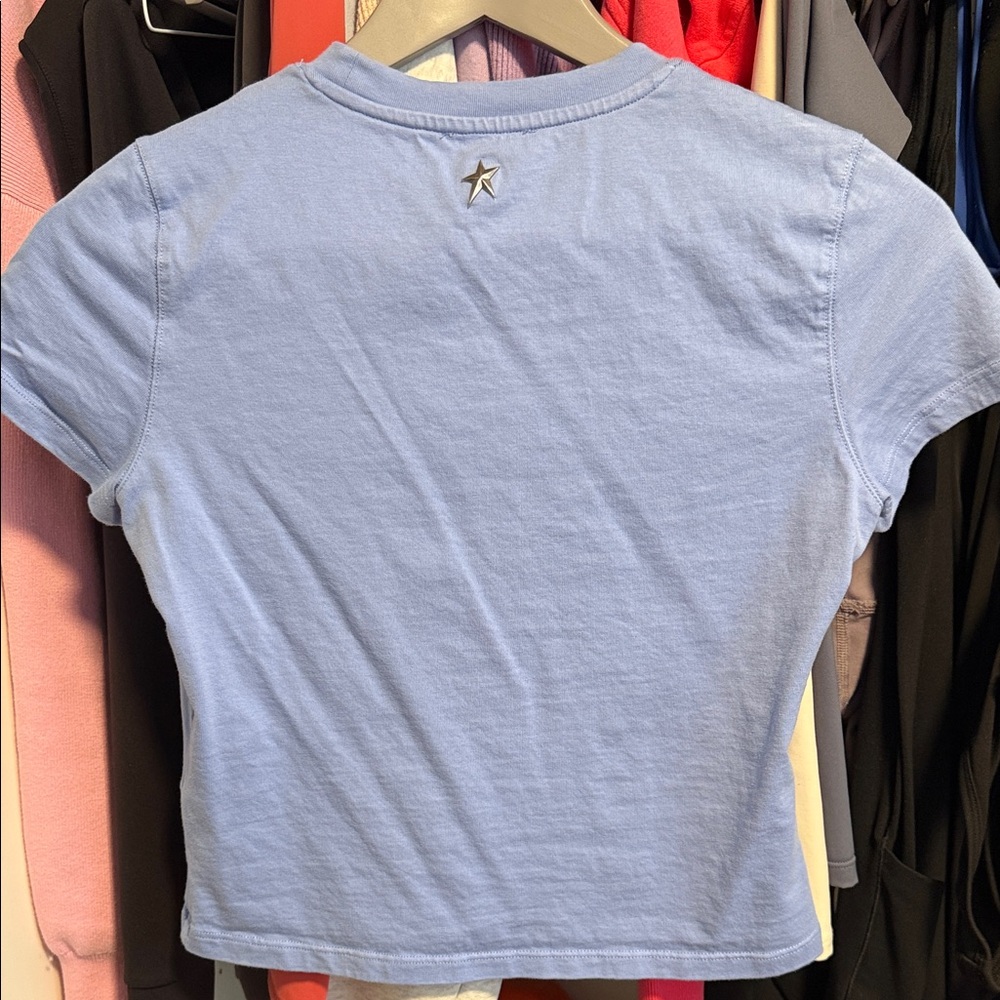 Mugler Light Blue Graphic Logo Tee - Picture 2 of 2